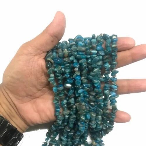 Green Golden Rutile Chips Beads Strand
