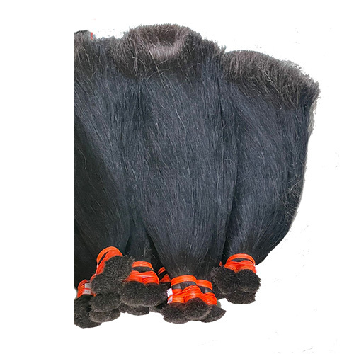 Black Double Drawn Hair - Pure Remy Human Hair, Thick Full Length For Professional Use - Soft Texture, Skin Friendly, Long Lasting Shine