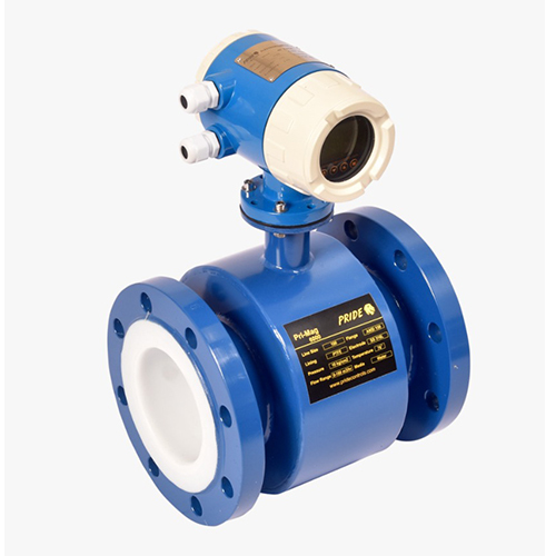 Digital Water FlowMeter - Stainless Steel, Analog And Digital Display | Electric Powered, Industrial Use, Blue Finish