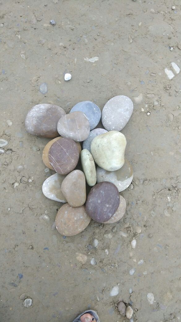 Loos Pebless Natural Mix Flat Color Stepping Stone Flooring Pathway Broen And Red ...