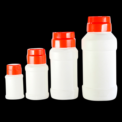 White-Red Hdpe Pesticide Bottle