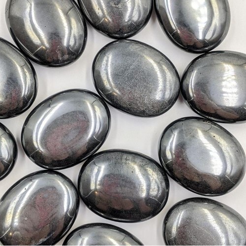 High Quality Hematite Palm Stone - Material: Agate