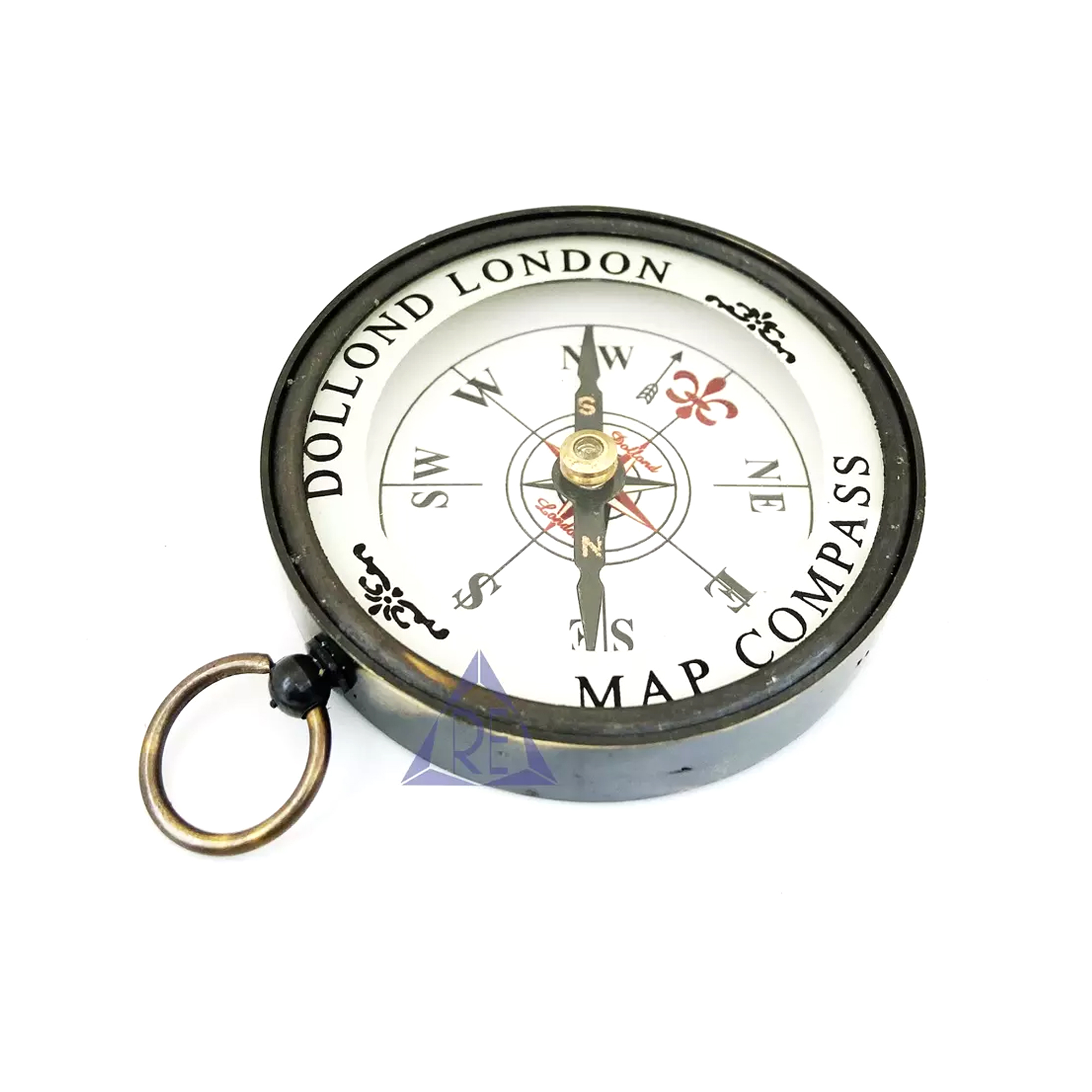 Black Prismatic Engineers Lensatic Map Compass Dollond London Compass Personalized Vintage Nautical Handheld Compass