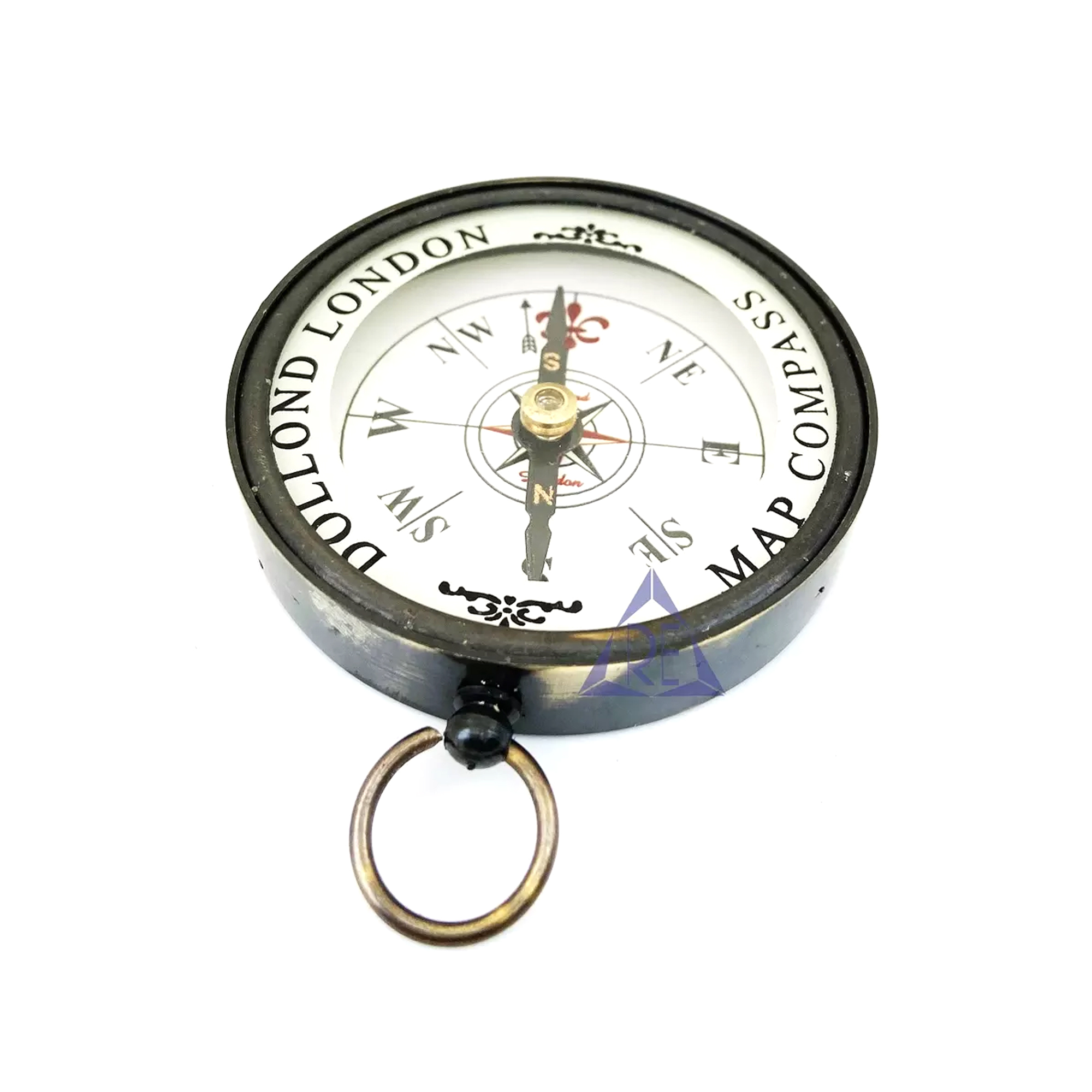 Black Prismatic Engineers Lensatic Map Compass Dollond London Compass Personalized Vintage Nautical Handheld Compass