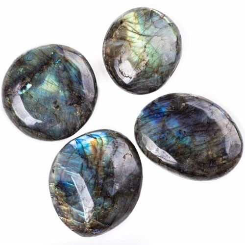 Beautiful High Quality Labradorite Gemstone Palm Stone - Material: Agate