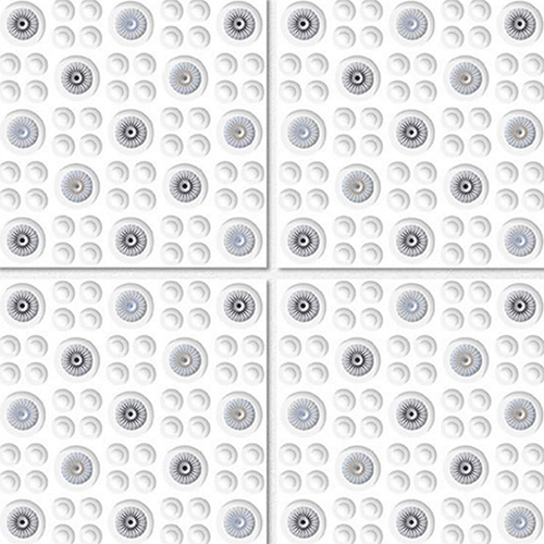Fancy Glossy Finish 3d Series Tiles - Ceramic Material, Polished Surface Treatment, Glossy White Finish | Ideal For Interior Designs And Aesthetic Spaces