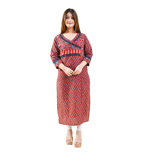 Rainy Printed Cotton Angrkha Kurti