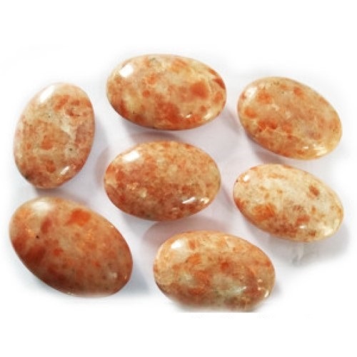 Beautiful Sunstone Gemstone Palm Stone - Material: Agate