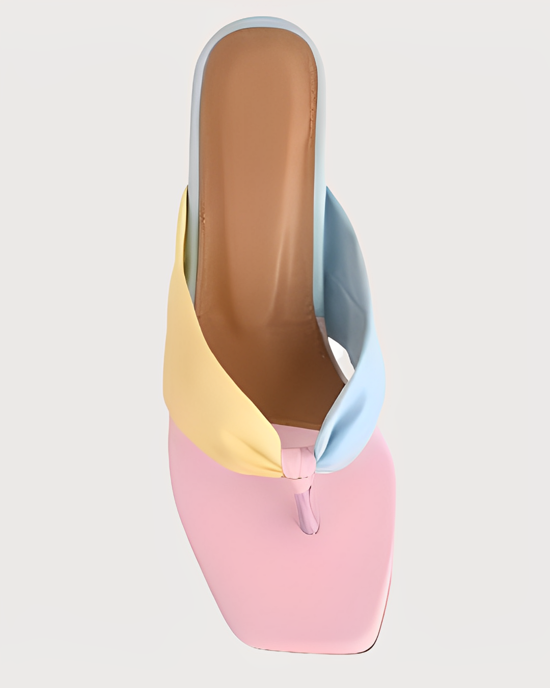 Stylish V - Shape Sandal - Pu Upper, Various Sizes Available, Pink Color | Low Heel, Fabric Material Ideal For Shopping, Office, College