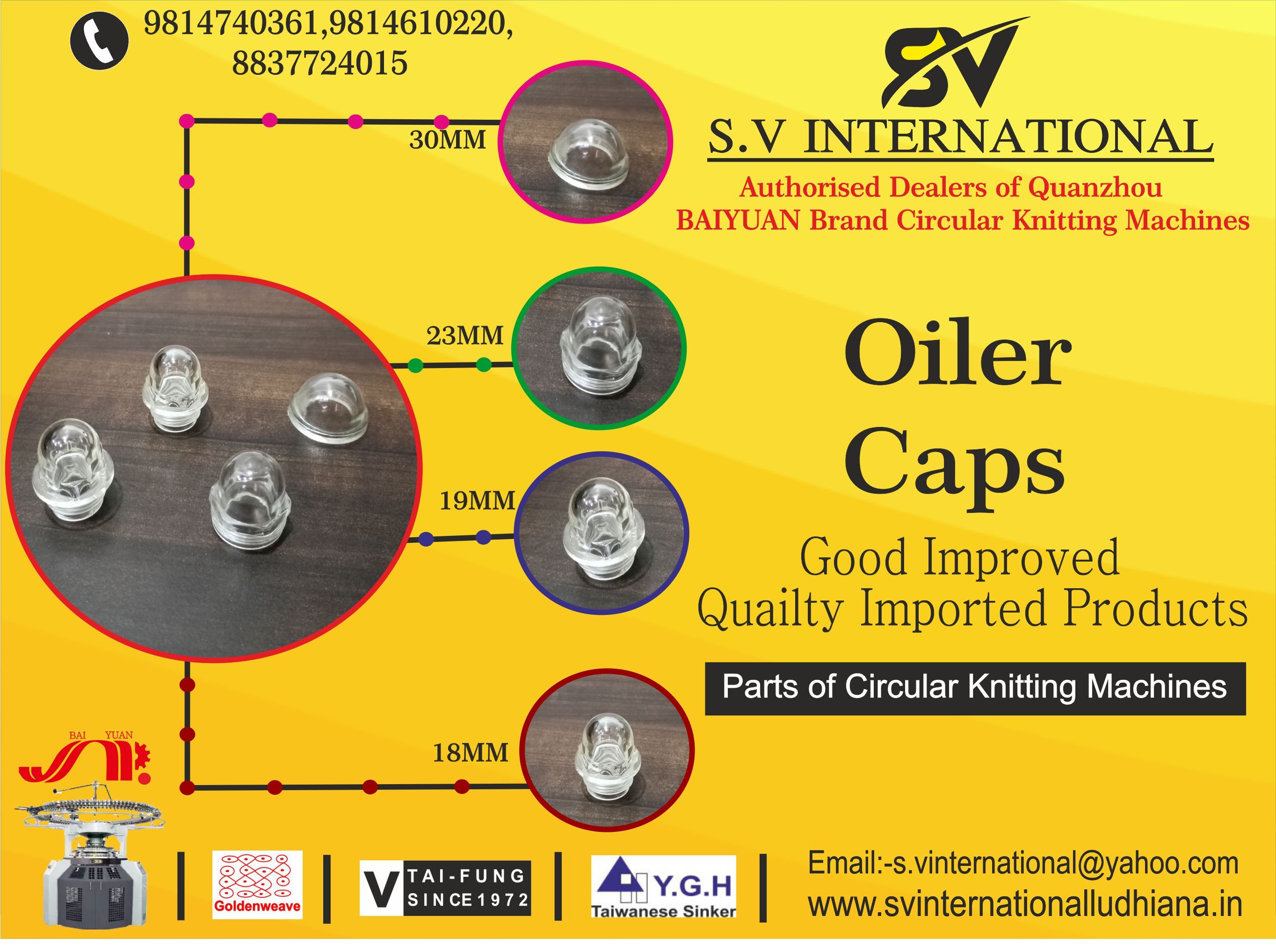 Oiler Caps - Glass, 10-20 Mm Diameter, 5-15 Mm Height | Clear, Cost Effective, Durable Design, Leak Proof, Precise Fit For Circular Knitting Machine Lubrication
