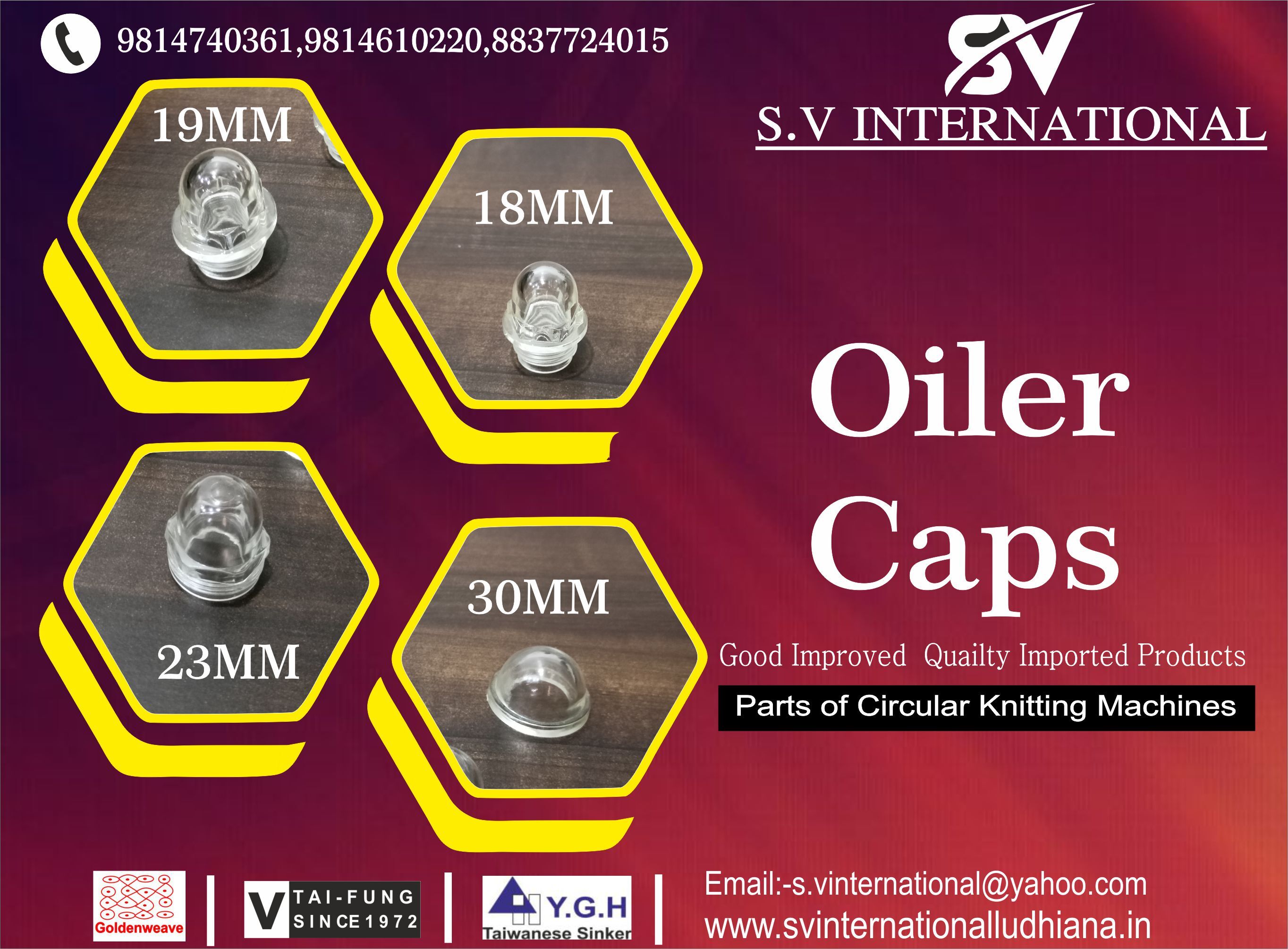 Oiler Caps - Glass, 10-20 Mm Diameter, 5-15 Mm Height | Clear, Cost Effective, Durable Design, Leak Proof, Precise Fit For Circular Knitting Machine Lubrication