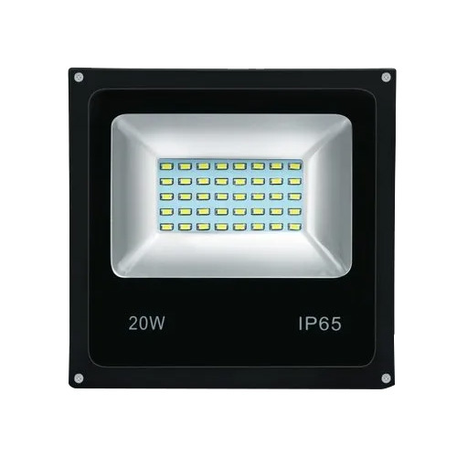 20w Led Flood Light - Metal & Glass, Warm White Color, High Power Factor For Commercial Applications