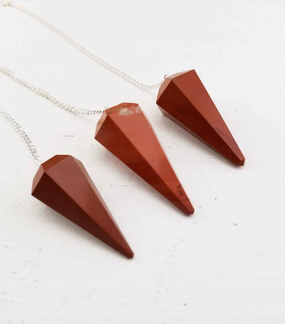 Natural High Quality Red Jasper Crystal Pendulum - 2 Inch, Red Stone - Grounding, Emotional Balance, Beginner-friendly | Ideal For Dowsing And Energy Work
