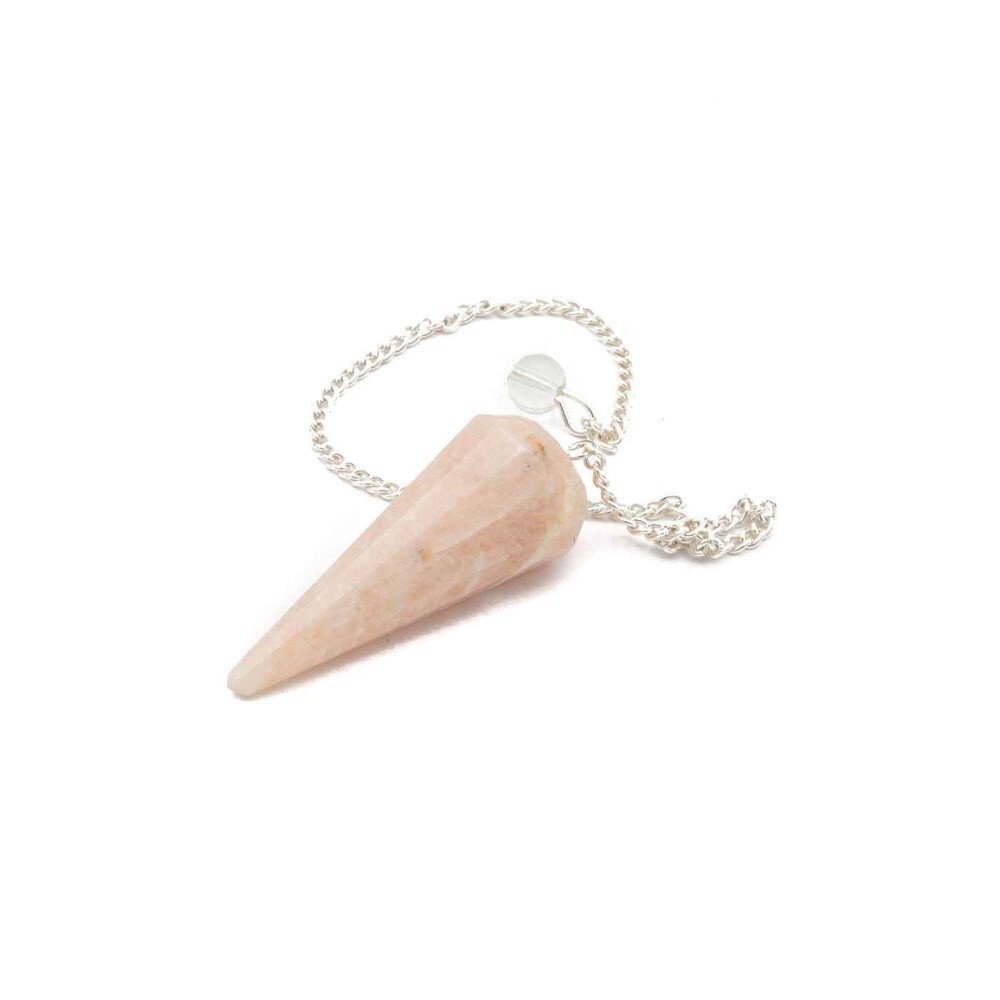Peach Moon Stone Gemstone Dowsing Cone Pendulum - Moon Stone Gemstone, 2 Inch Size, Beautiful Peach Color, Weighs 20 Grams | Ideal For Divination And Dowsing