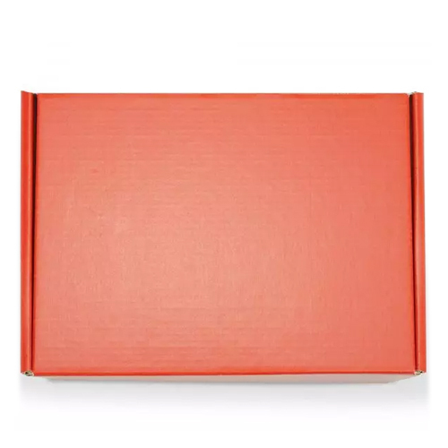 9x6x3 Inch Flat Corrugated Box - Paper Material , Red Color for Versatile Shipping and Storage Solutions