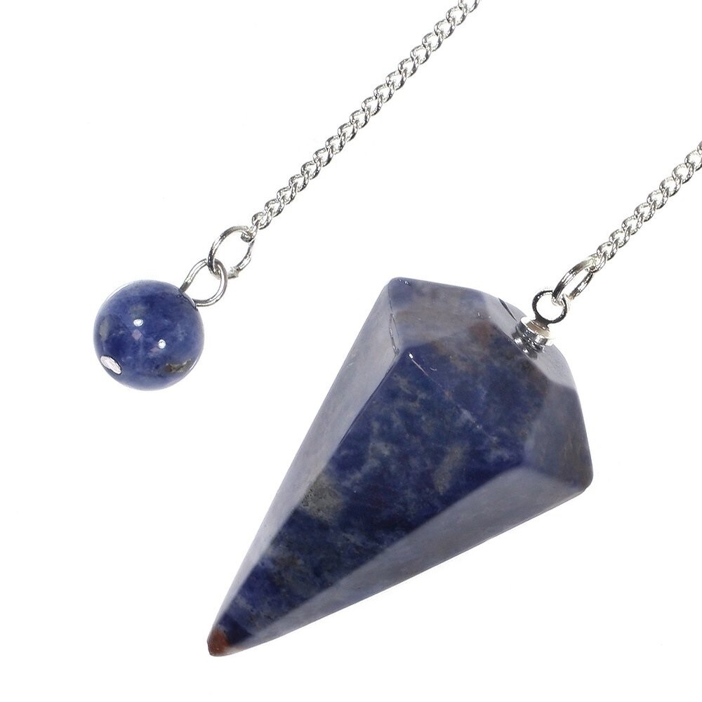 High Quality Lapis Lazuli Gemstone Dowsing Cone Pendulum - 2 Inch, Blue Stone, 20 Grams | Enhanced Intuition & Sensitivity For Beginners