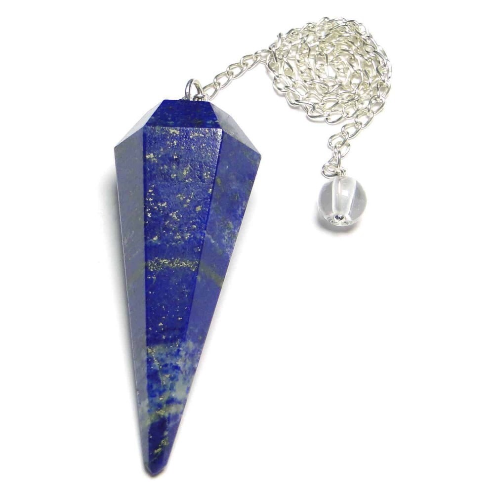High Quality Lapis Lazuli Gemstone Dowsing Cone Pendulum - 2 Inch, Blue Stone, 20 Grams | Enhanced Intuition & Sensitivity For Beginners