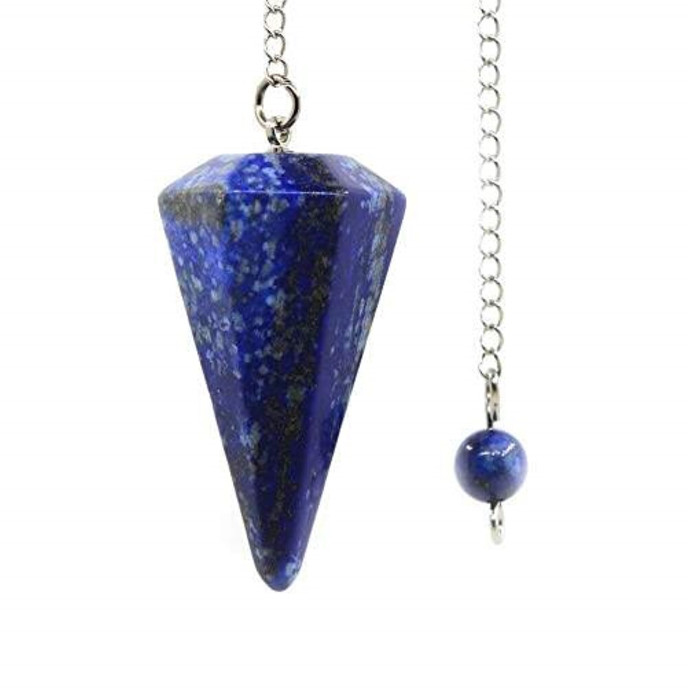 High Quality Lapis Lazuli Gemstone Dowsing Cone Pendulum - 2 Inch, Blue Stone, 20 Grams | Enhanced Intuition & Sensitivity For Beginners