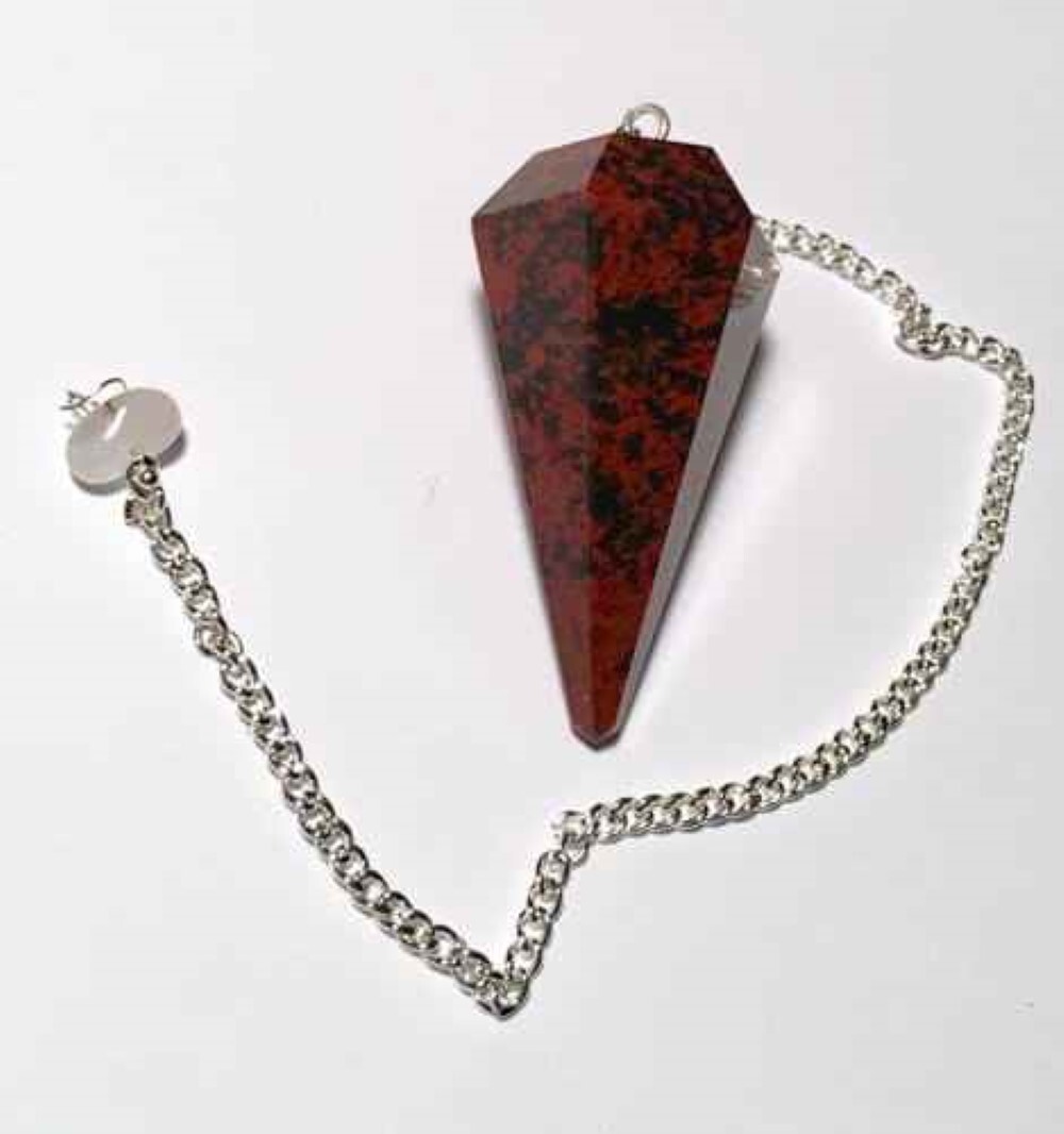 High Polished Mahogany Gemstone Dowsing Cone Pendulum - Red Gemstone, 2 Inch Size, 20 Grams Weight | Suitable For Beginners, Energy Healing, Intuition Enhancement
