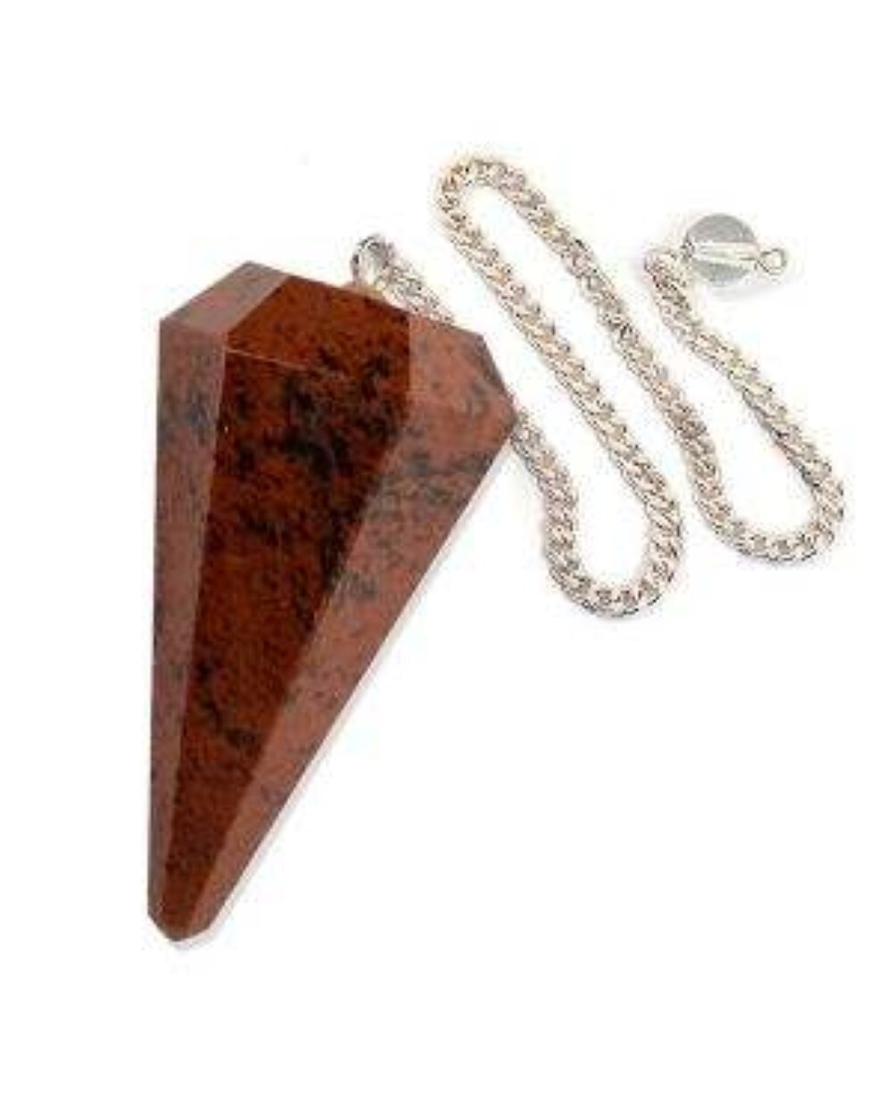 High Polished Mahogany Gemstone Dowsing Cone Pendulum - Red Gemstone, 2 Inch Size, 20 Grams Weight | Suitable For Beginners, Energy Healing, Intuition Enhancement