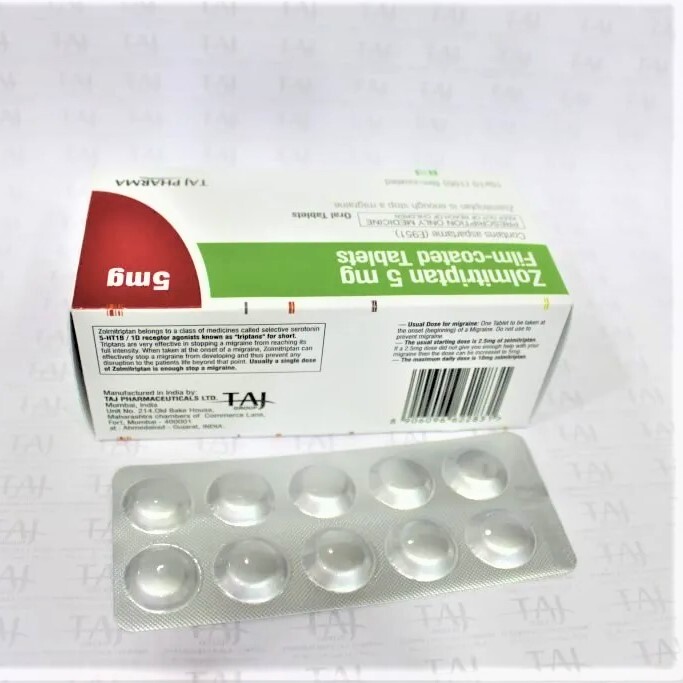 Zolmitriptan Tablets 5mg Expiration Date: 3 Years