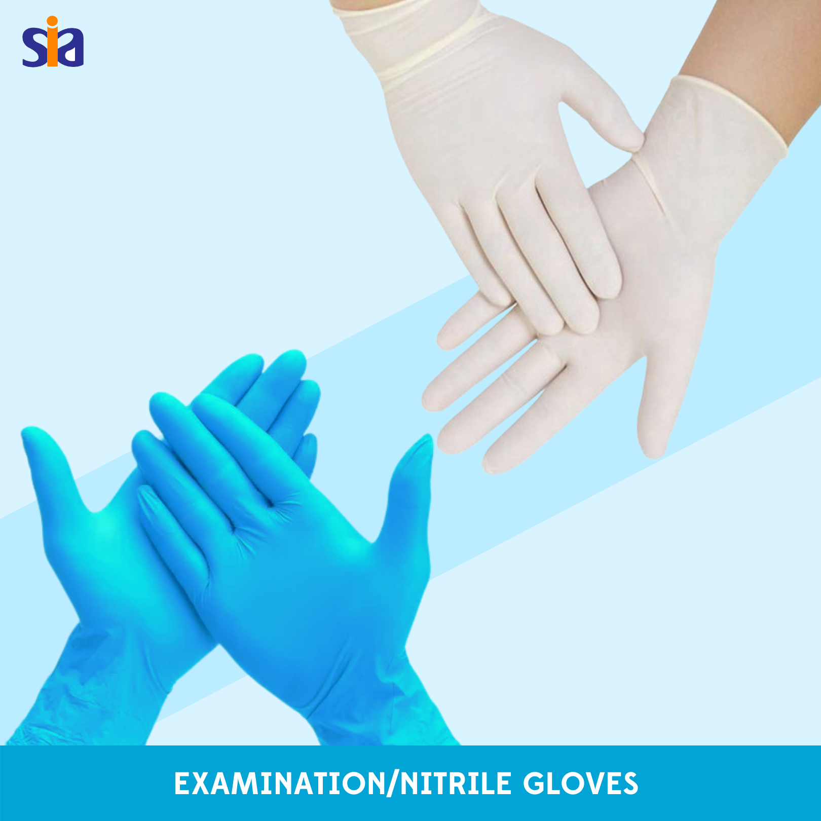 Cream White Prepowdered Examination Gloves