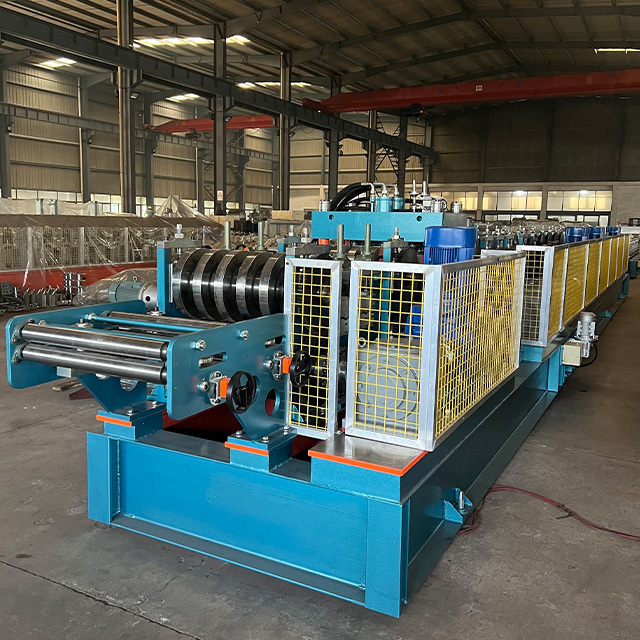 Cz Purlin Roll Forming Machine - 17.5x2.1x1.6m, Blue Color, 23000kg Weight, 415v Voltage | Automatic Operation, 12-15 M/min Capacity, Plc Control, 2-year Warranty