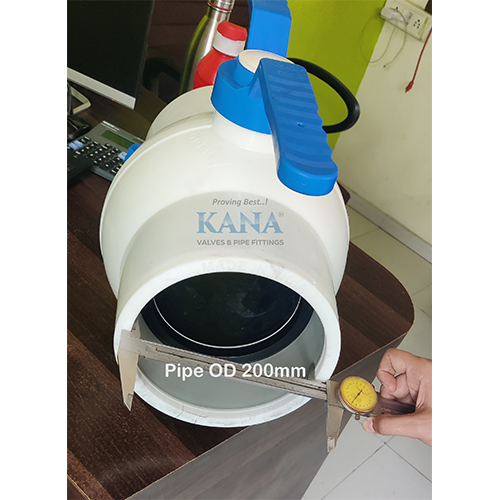 White 8inch Heavy Duty Solid Ball Valve