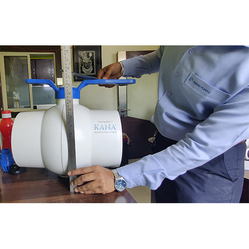 White 8inch Heavy Duty Solid Ball Valve