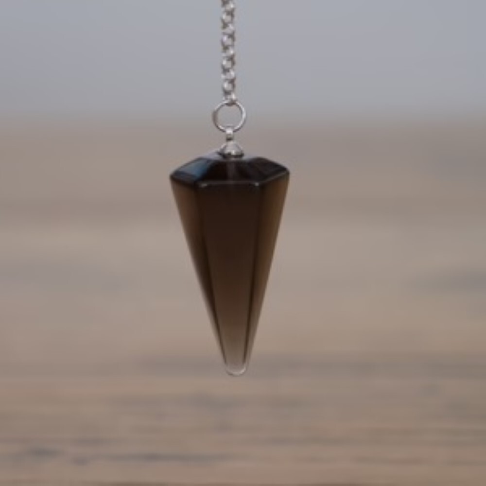 High Quality Polished Smokey Quartz Gemstone Dowsing Cone Pendulum - 2 Inch Size, Brown Stone Color | Includes Usage Instructions And Care Guidelines