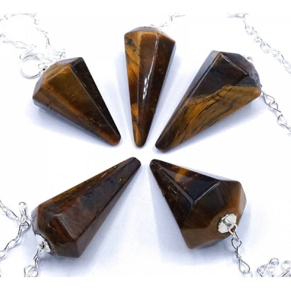 Natural Tiger Eye Gemstone Dowsing Cone Pendulum - 2 Inch, Yellow Color, Weighs 20 Grams | Enhances Intuition, Suitable For Dowsing Techniques