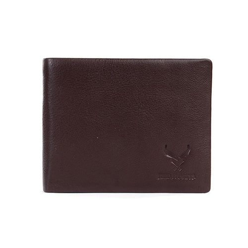पुरुषों का भूरा लेदर वॉलेट डिज़ाइन: सादा