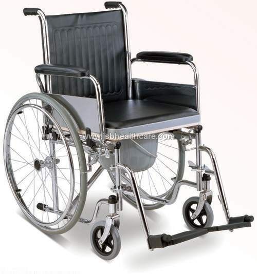 Folding Steel Wheelchair Imported With Commode