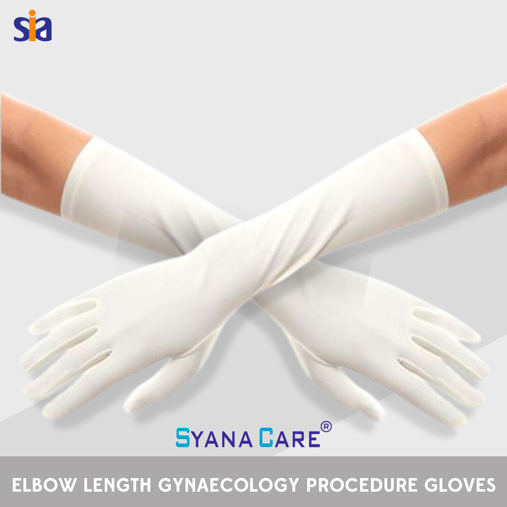 Gynecological Gloves - Natural Rubber Latex, Elbow Length, Creamy White | Micro Rough Texture, Double Gloving, Sterilized, Improved Grip