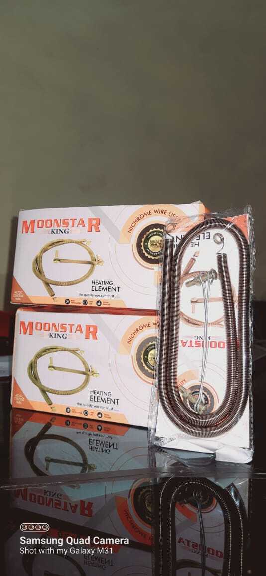 Heater Elements 2000 Watts - Nichrome Wire, 24cm Size, Golden Color, 2000 Watt Power, 580 Grams Weight, 1-year Warranty, 10 Pieces Per Box
