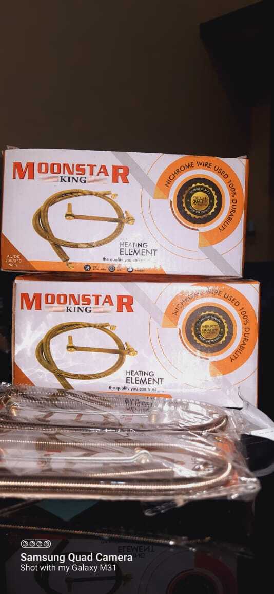 Heater Elements 2000 Watts - Nichrome Wire, 24cm Size, Golden Color, 2000 Watt Power, 580 Grams Weight, 1-year Warranty, 10 Pieces Per Box