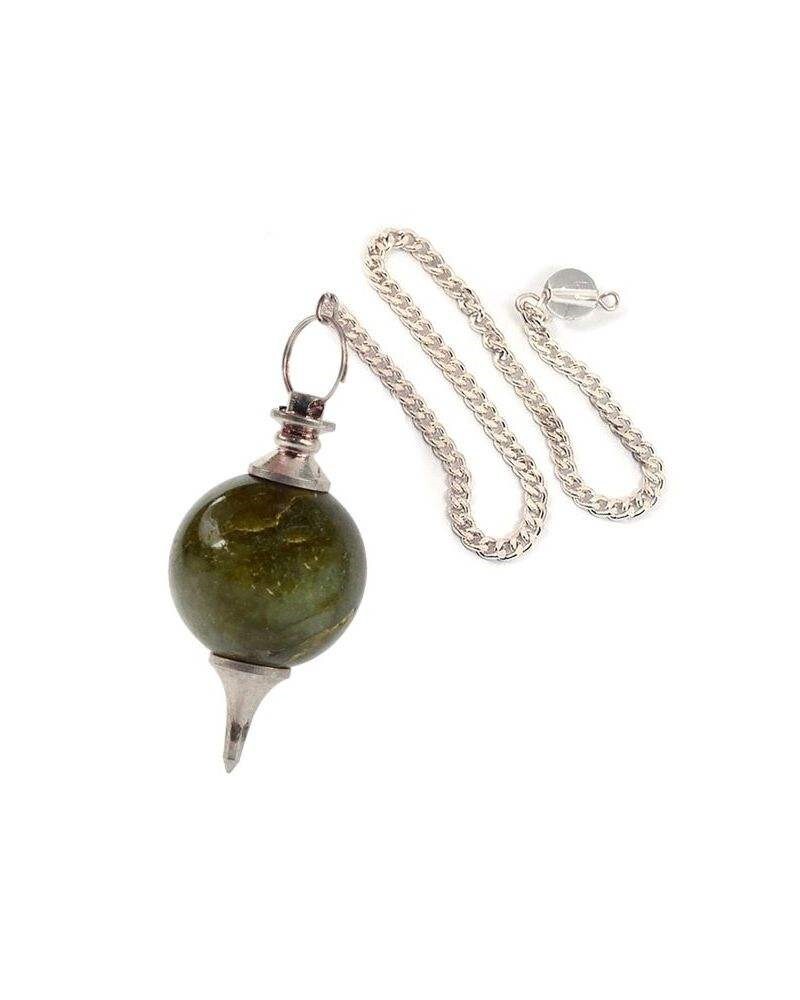 Natural High Quality Labradorite Gemstone Crystal Sphere Ball Pendulum - High-quality Labradorite 2 Inch Size Grey Color Weighs 20 Grams | Ideal For Intuition Balance Protection
