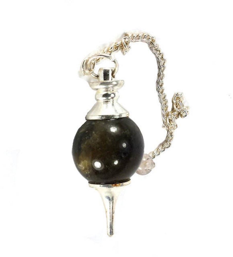 Natural High Quality Labradorite Gemstone Crystal Sphere Ball Pendulum - High-quality Labradorite 2 Inch Size Grey Color Weighs 20 Grams | Ideal For Intuition Balance Protection