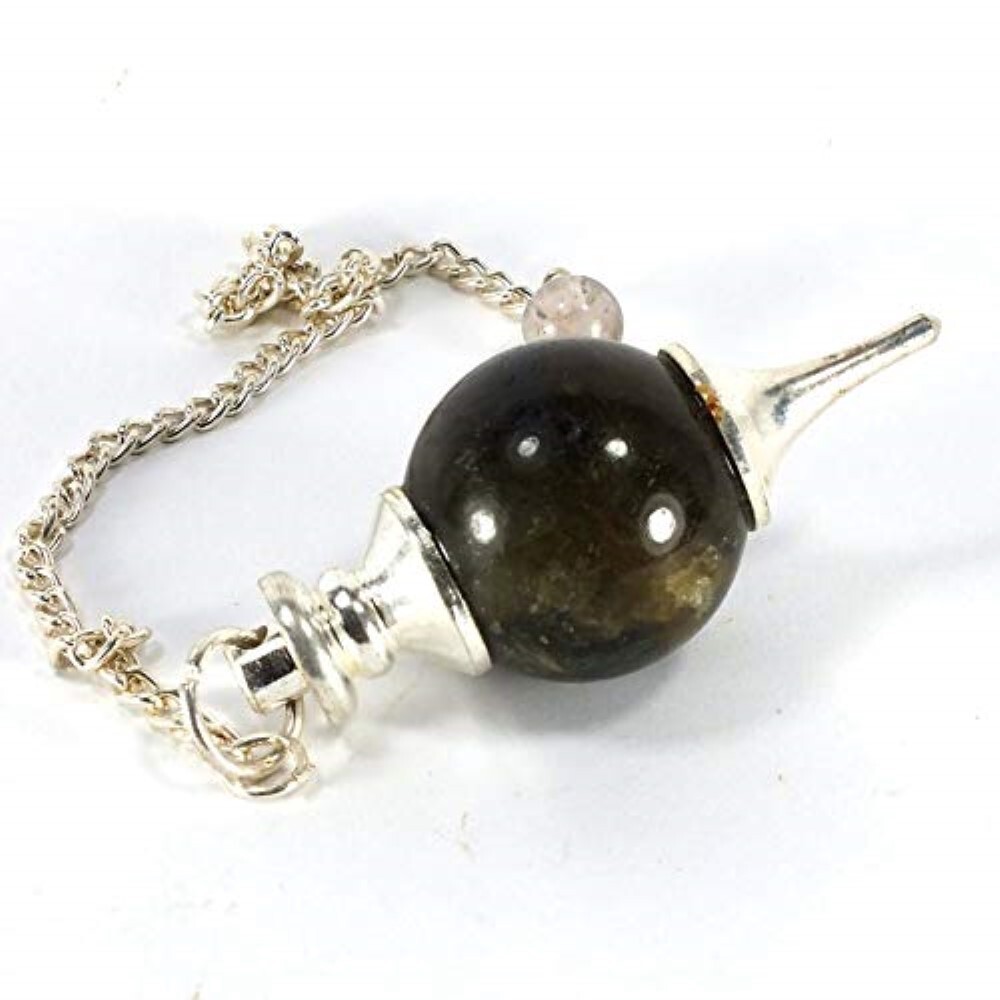 Natural High Quality Labradorite Gemstone Crystal Sphere Ball Pendulum - High-quality Labradorite 2 Inch Size Grey Color Weighs 20 Grams | Ideal For Intuition Balance Protection