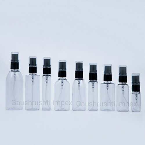 Plastic Perfume Spray Bottle - 10 Milliliter Capacity | Transparent Round Plastic Design For Beverage, Chemical, Oil, Pharmaceutical Use