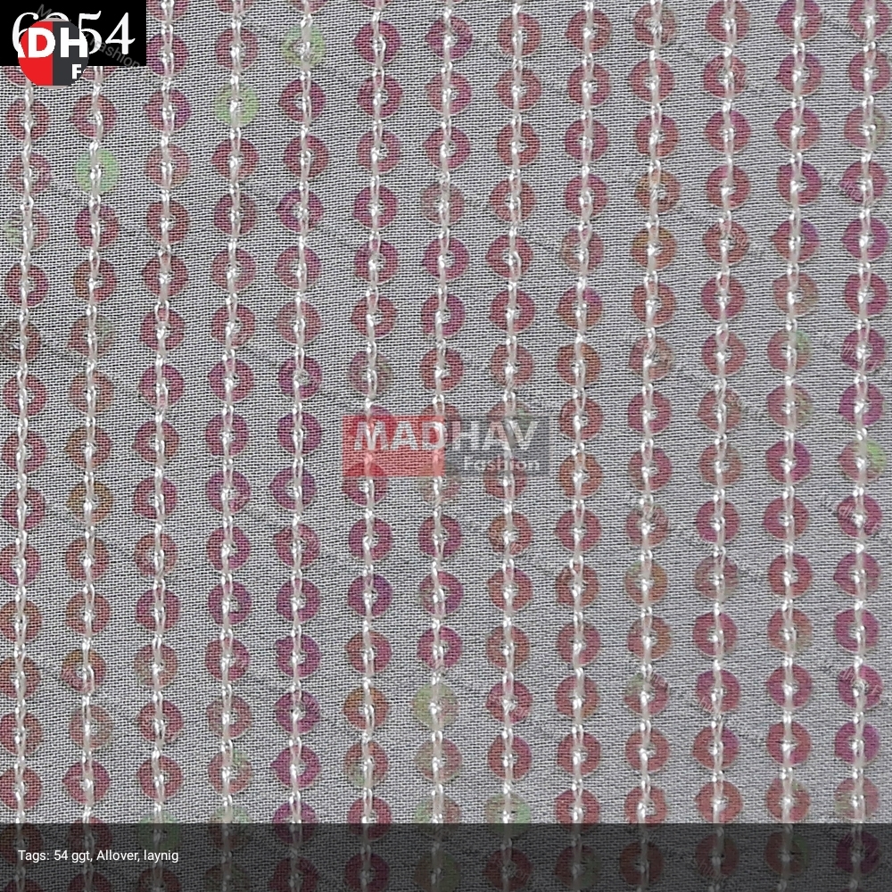 Sequine Lingh All Over Fabric - Cotton Material, 54 Inch Width | Multi-styled Sequence Embroidery On Viscose, Polyester, Net & Digital Print