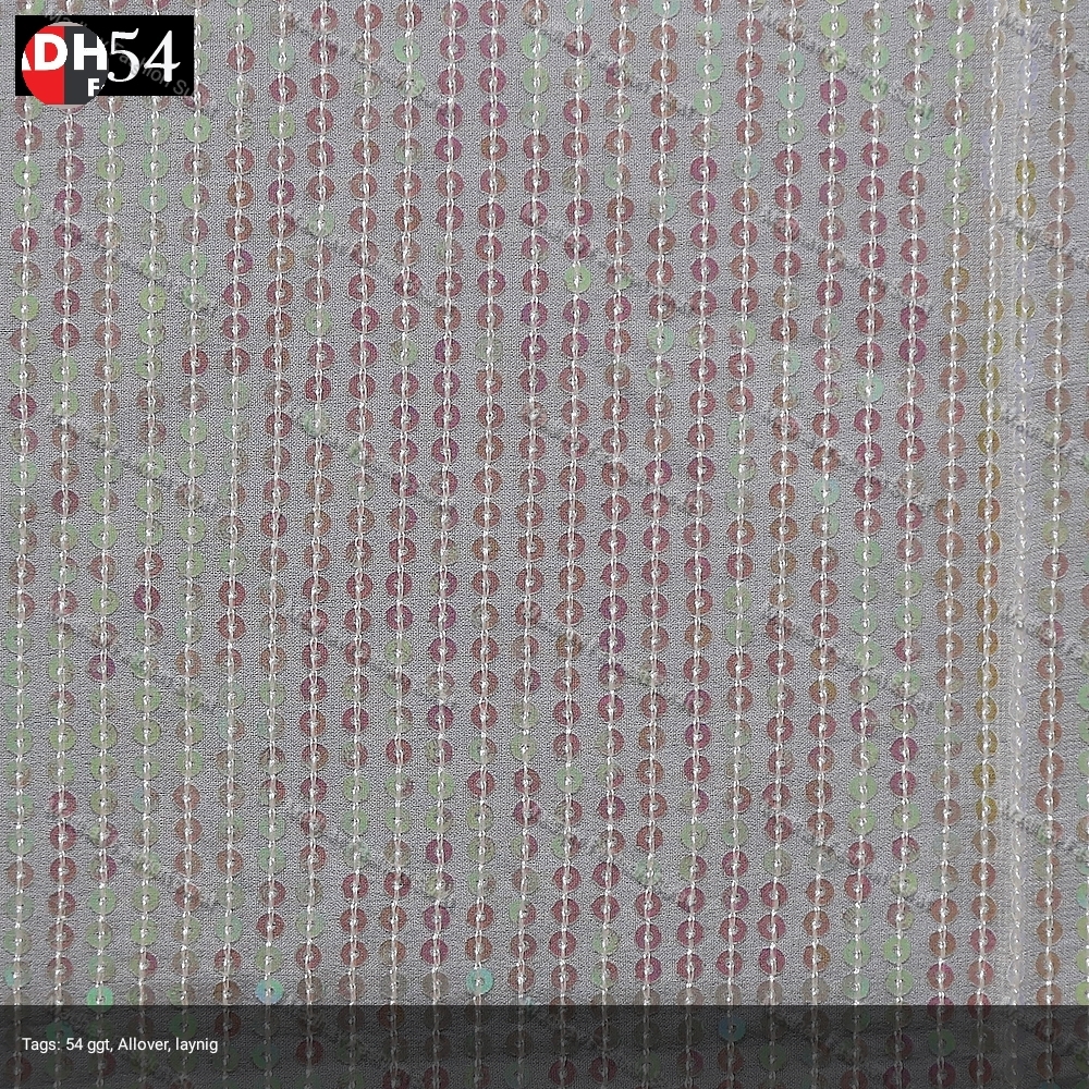 Sequine Lingh All Over Fabric - Cotton Material, 54 Inch Width | Multi-styled Sequence Embroidery On Viscose, Polyester, Net & Digital Print