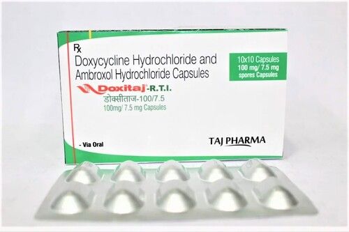 Doxycycline Hcl And Ambroxol Hcl 100mg/7.5mg Spores Capsules Expiration Date: 3 Years