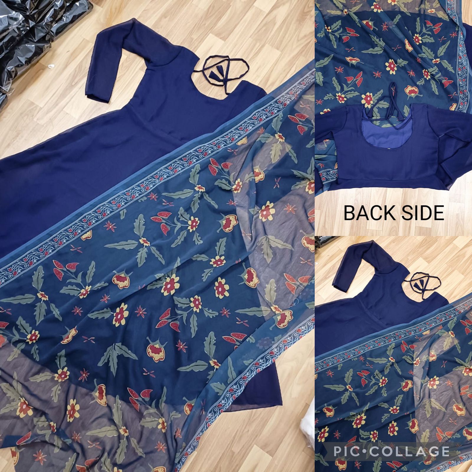 Washable Ziva Blue Georgette Kurti