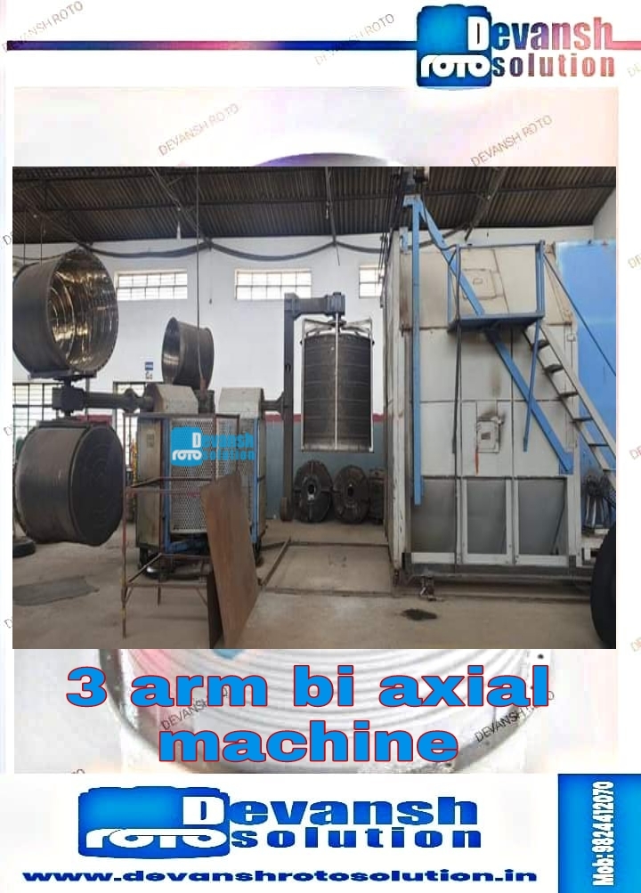 Three Arm Bi-axial Machine - 1000 To 15,000 Lit Capacity | Fuel Efficient, High Productivity, Minimum Maintenance, Grey Color, Warranty Available