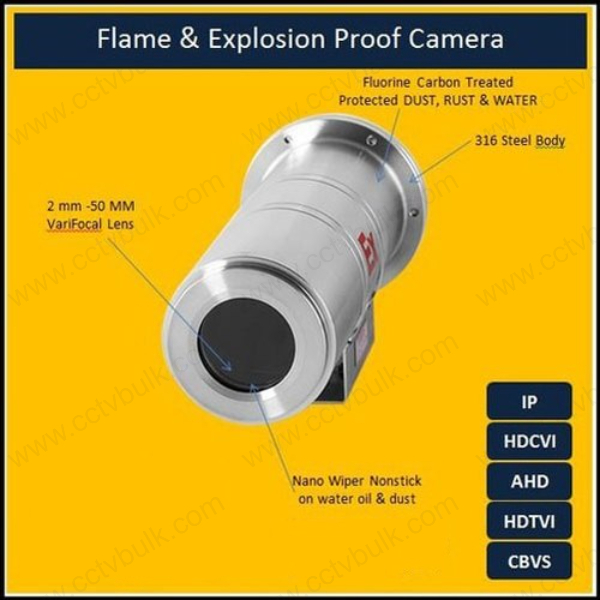 White/cream Cctv Housing Fire Safety Proof