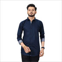 धोने योग्य 2 BT नेवी ब्लू पुरुषों की शर्ट