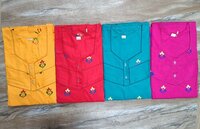 जयपुरी प्रिंटेड कॉटन फीडिंग नाइटी