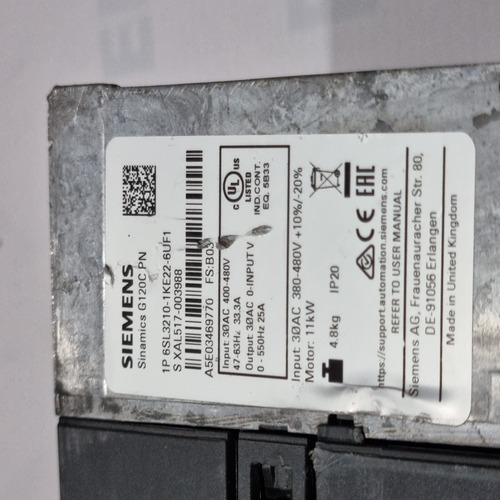 Siemens 6sl3210-1ke22-6uf1 Power Module