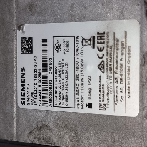 Siemens 6sl3210-1se23-2ua0 Power Module